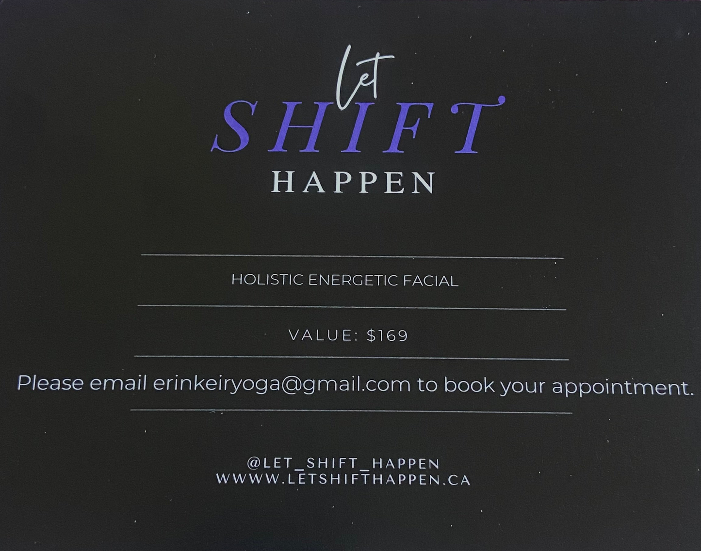 HOLISTIC ENERGETIC FACIAL